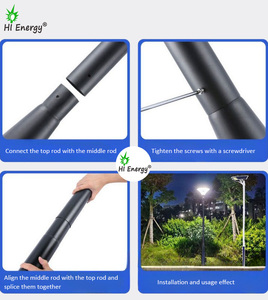 Pólo de Extensão Metálico de 3m 3.5m 4m 5m 6m, Pólo de Lâmpada de <span class=keywords><strong>4.5m</strong></span>, Pólo de Luz Solar de Zinco - Product Image 3