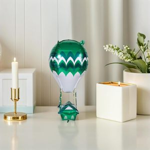 Metallic Green Hot Air <b>Balloon</b> Foil <b>Balloons</b>, Shiny Mylar <b>Balloons</b> for Baby Shower & Travel Party Supplies - Product Image 3