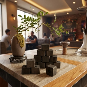 Maceta de Bloques de Carbón Negro, Cubo de Piedra Decorativo con Drenaje para Raíces de Plantas de Interior - Product Image 3