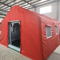Tente gonflable de camping en plein air grande tente d'hiver imperméable de secours en cas de catastrophe de 10 personnes pour le voyage et la défense