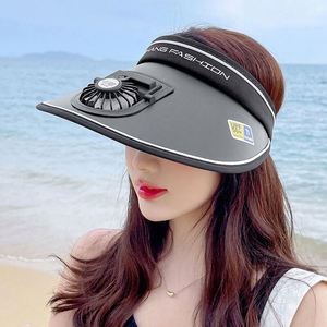 Women's Summer Outdoor Anti-Ultraviolet Rechargeable Fan <b>Hat</b> Sunscreen Sunshade Big Eave Adjustable Polyester/Cotton for Casual - Product Image 6