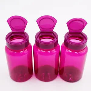 Plastic Bottle Container Hot Sale Custom Blue Green Pink Empty PET Plastic Capsule Container Pill Medicine Bottle