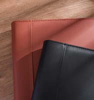 Porte-documents professionnel portable format A4 en cuir PU avec fermeture éclair, sac de rangement pour documents et calculatrice, vente en gros