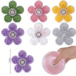 Gyroscope promotionnel à doigts, gyroscope créatif à sable fluide, jouet anti-stress rotatif en forme de fleur pour cadeaux et fêtes - Product Image 1