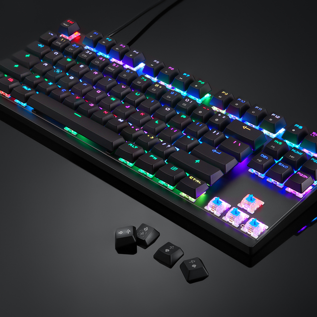 Motospeed Mechanical Gaming Keyboard 87 Key Wired Red Switch RGB Backlight Anti-Ghosting for PC Computer Russian Laptop Keybords