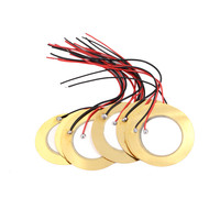 Piezo Céramique Élément Sondeur Capteur Déclencheur Tambour Disque Fil Soudure 10 12 15 18 20 21 27 35 50mm Piézoélectrique Buzzer Cuivre