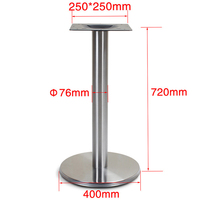 Luxe Heavy Duty Meubles Jambes Restaurant Bureau Métal Moderne Accents Salle À Manger Café Argent Table Chrome Bases En Acier Inoxydable