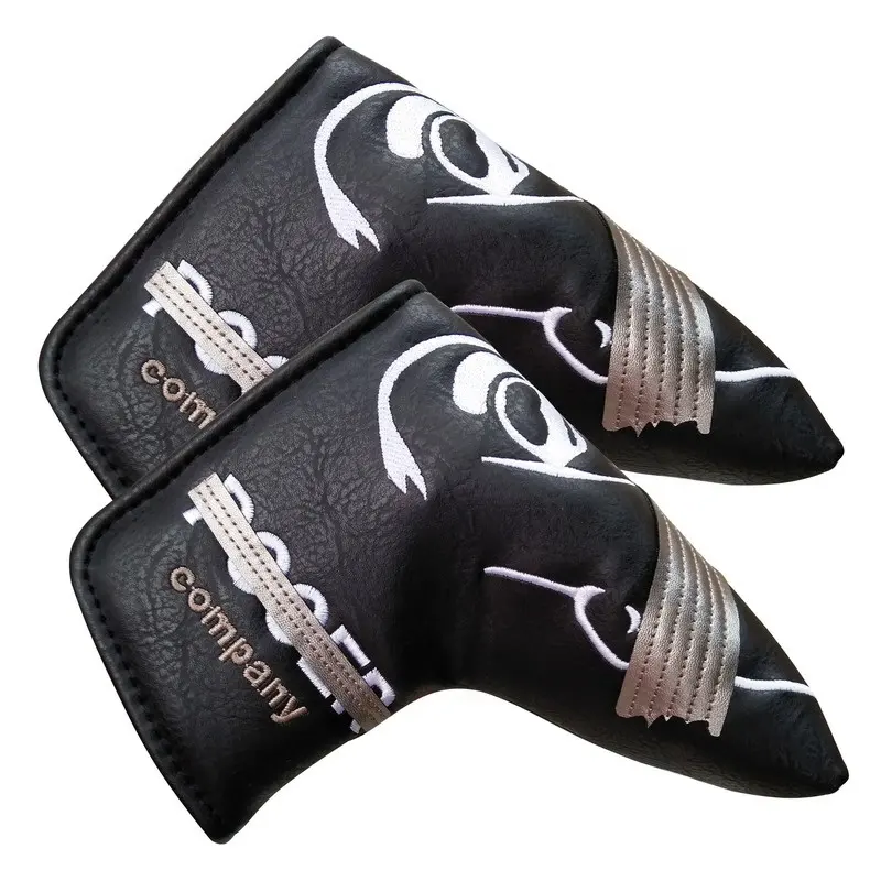 Nhà máy tùy chỉnh bán buôn giá rẻ Golf phụ kiện chất lượng tốt Da Thêu Golf Putter headcovers