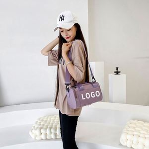 Nouveau design Sac de voyage unisexe tendance imperméable en nylon avec fermeture éclair Sports Gym Duffle Sac polochon avec compartiment à chaussures motif de lettres - Product Image 2