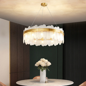 All-Copper Postmodern Light Luxury <b>Crystal</b> <b>Chandelier</b> Modern Nordic Style Hotel & Villa Lighting Fixture for Living Dining Room - Product Image 3