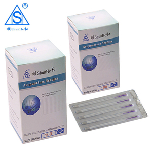 Aiguilles d'<span class=keywords><strong>acupuncture</strong></span> stériles jetables, manche en acier inoxydable, 0,25x40mm, 100 pièces/boîte, CE ISO, pour Dry Needling avec tube guide - Product Image 1