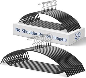 Grucce in Acciaio Inox Rivestite in PVC Antiscivolo, Durevoli e Salvaspazio per Camicie, Abiti e Completi, Organizzatore <span class=keywords><strong>Moderno</strong></span> per Armadio - Product Image 1