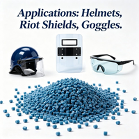 Granulés de PC ultra-résistants à fort impact, résine de polycarbonate résistante au froid pour équipements de protection et composants industriels