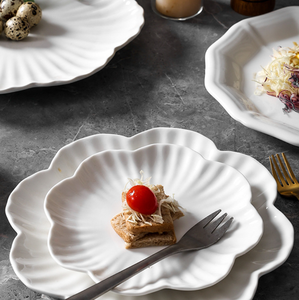 Premium Eco-Friendly Porcelain Dinner Plate Steaming Dessert Plates with Solid Rim Dinnerware for Hotels Restaurant Weddings - Product Image 3