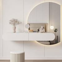 Wandhängender Nachttisch für Schlafzimmer, Modern, Minimalistisch, Integriert, für Kleine Wohnungen, Schminktisch-Set
