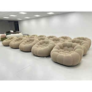 Different Sizes Wholesale Luxury Bubble Set Furniture Living Room Beige High Rebound <b>Sponge</b> 01 Set Furniture Living Room 01 - Product Image 1