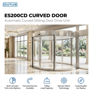 <span class=keywords><strong>Porte</strong></span> automatique incurvée OUTUS, arc de 90 à 360 degrés, rayon de 1200 mm, IP44, pour centre commercial, hall d'hôtel, <span class=keywords><strong>entrée</strong></span> de banque - Product Image 1