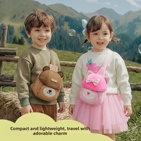 Bolsa de Pecho/Cintura con Diseño de Cara de Gato, Moderna y Versátil, para Niños y Niñas de 3 a 6 Años, Material de Neopreno, Pequeña Capacidad