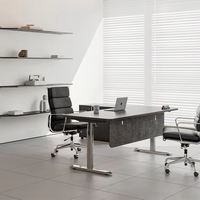 Bureau de direction moderne intelligent réglable en hauteur, simple et pour les gestionnaires et les patrons