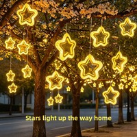 Luminaire suspendu LED en forme d'étoile à cinq branches et de lune, étanche IP65 et anti-explosion, résistant à la pluie, 12V, en acrylique