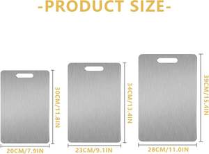 Planche à découper en acier inoxydable personnalisée avec logo pour fruits et légumes, outil de cuisine pour la découpe de viande - Product Image 2