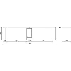 BETA - 055000179 Double établi de 4m de long avec pied central-EAN 8014230839448 BANCS DE TRAVAIL ET TABLES - Product Image 2