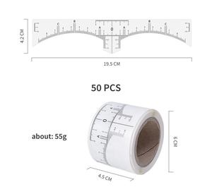500 pegatinas desechables impermeables para mapeo de cejas, regla de plástico suave para maquillaje semipermanente - Product Image 5