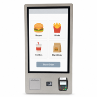 Terminal de paiement de 32 pouces Kiosques de paiement auto-facture Kiosque de commande automatique de paiement avec scanner d'imprimante et écran tactile de kiosque d'appareil photo