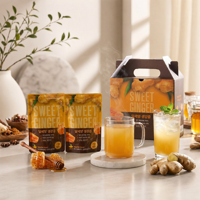 [DALSAEANG] Dalsaeang Ginger Honey Drink (10 pack) Traditional Korean Healthy Tea Natural Sweet Liquid Stick Wellness Gift