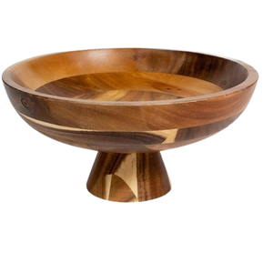 Table à manger en bois naturel Bol de service en bois décoratif Bol en bois d'acacia de conception classique avec plusieurs couleurs - Product Image 1