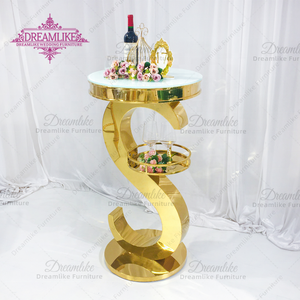 Pedestal comercial de acero inoxidable de alta calidad, diseño moderno de vidrio y metal para uso <span class=keywords><strong>en</strong></span> bodas y fiestas de hoteles - Product Image 1