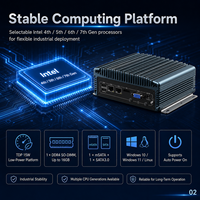 Computadora Integrada Sin Ventilador I3-5100U I5-5200U I7-5500U CPU Doble LAN 2 COM USB HD VGA SSD para Gabinete de Automatización PC Industrial