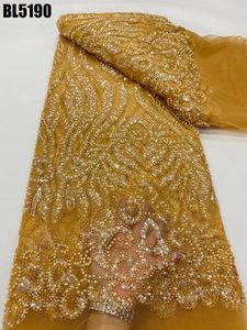 공장 가격 아프리카 얇은 명주 그물 레이스 페르시 다채로운 스팽글 이브닝 자수 반짝이 레이스 패브릭 터키 파티 및 쇼 - Product Image 2