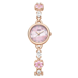 Hoge Kwaliteit Gedi 51079 Dameshorloge Modieuze Zonnebloem Armband Horloge Luxe Sieraden Waterdicht Dames Quartz Horloge - Product Image 5
