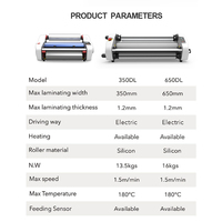Plastifieuse de photos de bureau automatique pour formats de papier A1 A2 A4 A3 A5 A6 Caractéristiques du rouleau à chaud et à froid pour une utilisation au bureau
