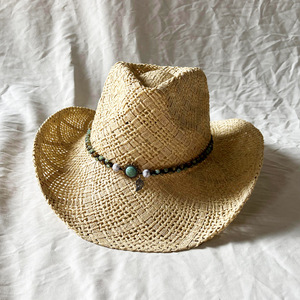 Wholesale Rolling Fashionable Beach <strong>Hat</strong> Hand Woven Large Brim Sunshade Men Women Summer Paper Straw Western <strong>Cowboy</strong> <strong>Hat</strong> - Product Image 2
