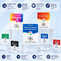 Plaque autocollante en acrylique NFC avec code QR pour avis Google, RFID 13,56 MHz haute fréquence, lecture et écriture passives pour usage hôtelier