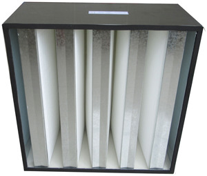 V ngân hàng H13/H14 HEPA Bộ lọc không khí cho HVAC hệ thống công nghiệp mạ kẽm/Nhôm Hộp lọc mà không cần đơn mặt bích - Product Image 5