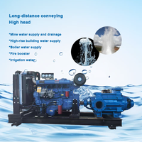 Pompe à eau centrifuge horizontale multi-étages en fonte résistante à l'usure de 6 pouces et 8 pouces pour l'irrigation agricole