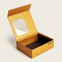 Boîte-cadeau magnétique recyclable de vêtement de logo personnalisé Boîte élégante d'emballage en papier rigide avec fenêtre en PVC