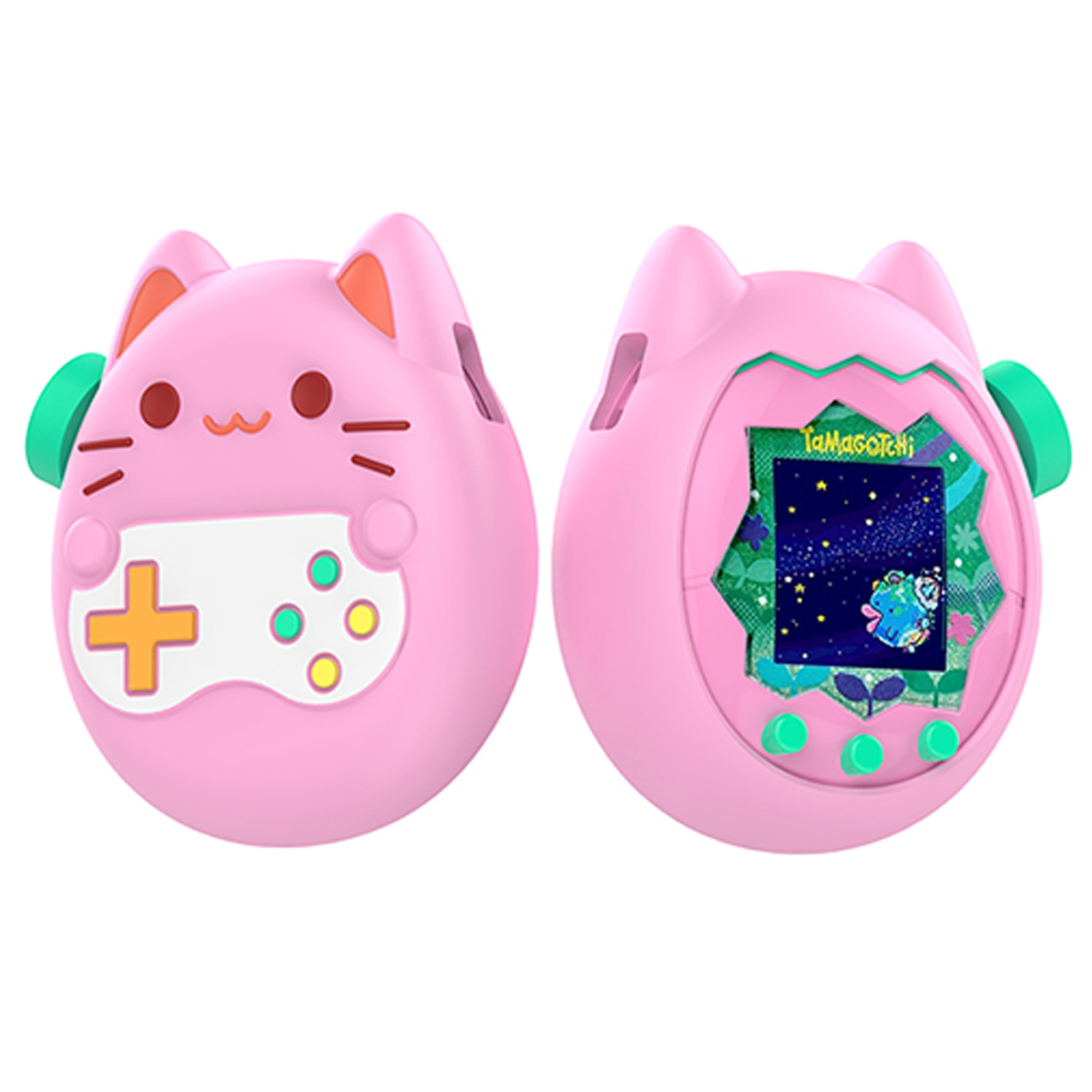 Chat rose + capuchon de clé