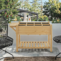 Jardinière surélevée en bois au design moderne pour la culture de légumes, pour utilisation dans les centres commerciaux