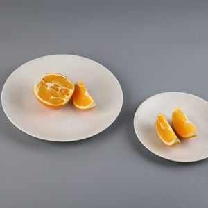 Assiette ronde en mélamine blanche de 10 pouces, durable, design minimaliste, assiette de service pour aliments - Product Image 3