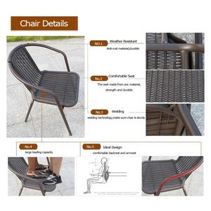 Muebles de Jardín, Sillas de Mimbre de Ratán, Ocio al Aire Libre, Comedor, Sillas Cómodas, Muebles de Ratán - Product Image 3
