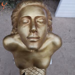 Statue de sirène en bronze grandeur nature sur mesure Sculpture extérieure Figure occidentale Statue de dame <span class=keywords><strong>nue</strong></span> sexy Sculpture de sirène <span class=keywords><strong>nue</strong></span> - Product Image 4