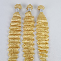 613 vague profonde miel blond vierge cheveux armure Bundle 28-30 pouces 1-3-4 Bundle offres étiré longueur 14 Extensions de cheveux humains