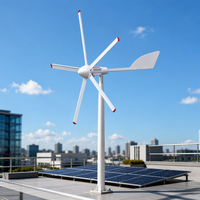 Éolienne à axe horizontal HLD 600W, petit générateur éolien, 5 pales en alliage d'aluminium de 1,9 m, 12V-120V 220V