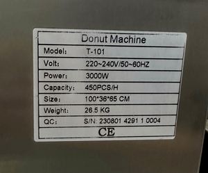 Máquina Automática para Hacer Donuts, Fritadora de Donas, Máquina para Hacer Donuts de Chocolate, Formadora de Donas, Freidora - Product Image 2