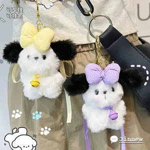 Runjoy boneka anime mewah pachacco lucu dengan liontin tas pita dan bel gantungan kunci boneka mini grosir hadiah ulang tahun