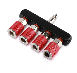 1/4 conector rápido compresor bomba de ajuste neumático herramienta acoplador colector Multi divisor estilo aire Gas <span class=keywords><strong>distribuidor</strong></span> OEM - Product Image 2